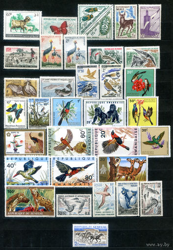 Фауна, птицы - 30+ марок - MNH, MLH, MH, чистые, без клея. #4-W1-135-E-2