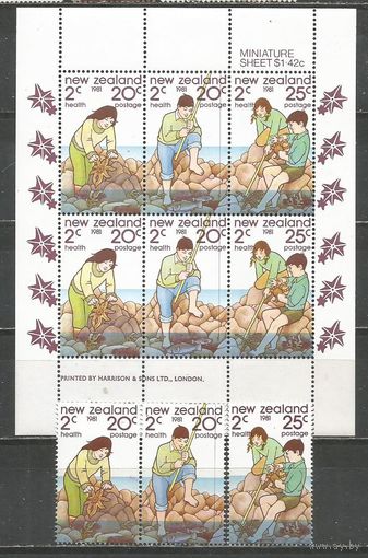 Новая Зеландия. Развитие здравоохранения. 1981г. Mi#828-30+Klb.