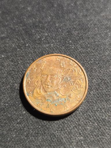 Франция 1 евроцент 1999