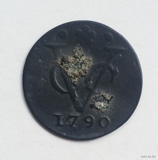 Голландская Ост-Индия. 1 дуит 1790 года.