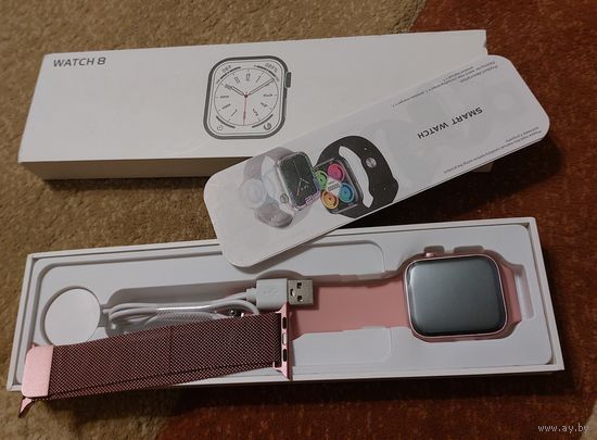 Новые часы Watch 8, два ремешка в комплекте!