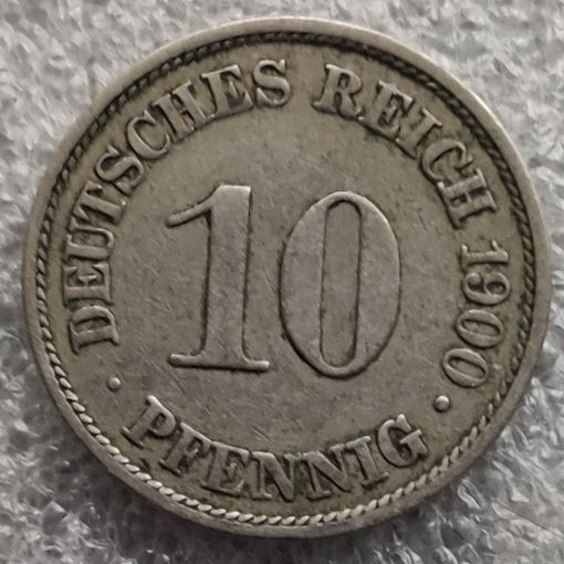 Германия 10 пфеннигов  1900 г.