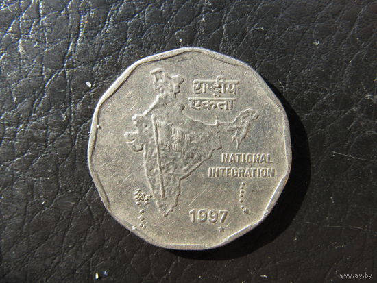 Индия. 2 рупии. 1997. С 20 копеек. Распродажа коллекции. Смотрите другие лоты.