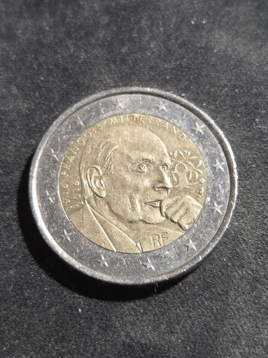 Франция 2 евро 2016 100 лет со дня рождения Франсуа Миттерана