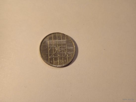 Нидерланды 25 центов 1985г