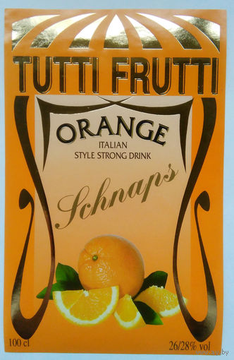 Этикетка. TUTTI FRUTTI. 00163.