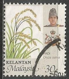 Малайские штаты(Келантан). Выращивание риса. 1986г. Mi#127.