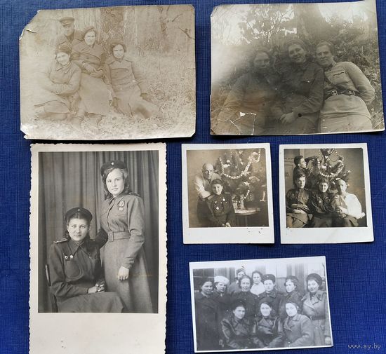 Лот фотографий женщины гвардии лейтенанта медслужбы в годы Отечественной войны.