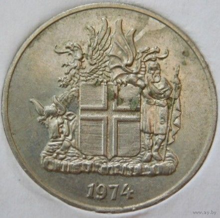 Исландия 10 крон 1974 год