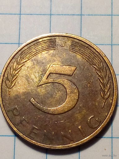 5 пфеннигов Германия 1973 J
