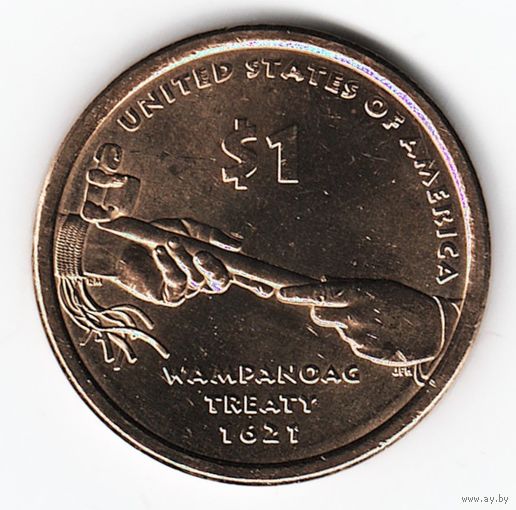 1 доллар США 2011 год Сакагавея Пояс Гайавата двор Р _состояние aUNC/UNC