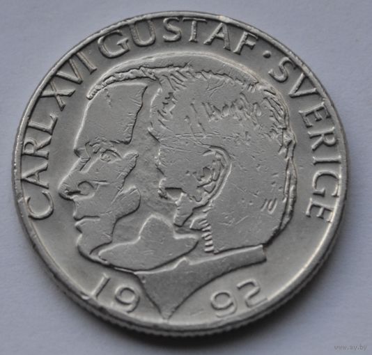 Швеция, 1 крона 1992 г.