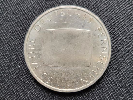 10 евро 2002 Германия 50 лет немецкому телевидению! Серебро 18 грамма 925 пробы! ВОЗМОЖЕН ОБМЕН!