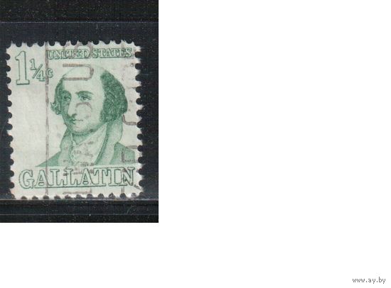 США-1967, (Мих. 915) , гаш. ,  Стандарт, Личности, Дипломат