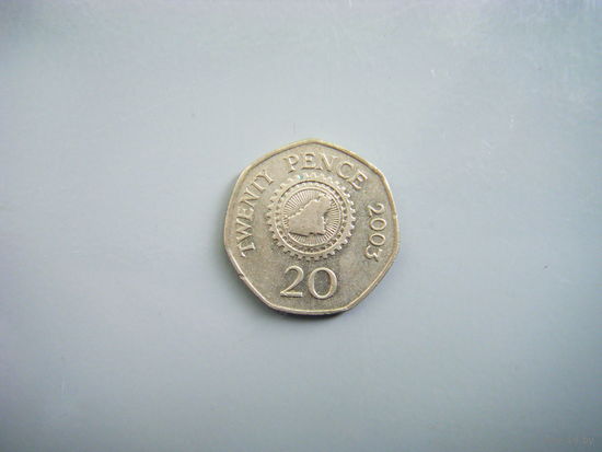 Остров Гернси 20 пенсов 2003г.