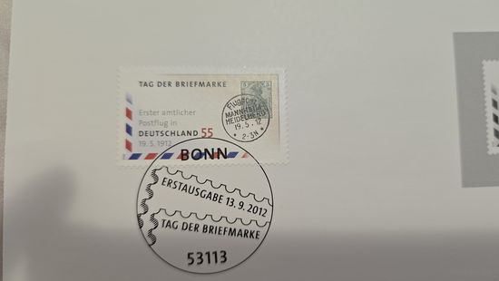 День марки, Германия, 2012 г, престиж-буклет первый день гашения