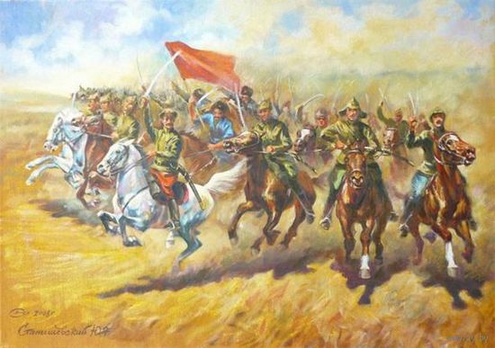 Солдатики Красная конница с непобедимым Красным Знаменем! Высокая детализация! Редкость! Предложи свою цену!