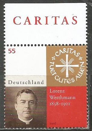 Германия. 150 лет со дня рождения Л.Вертмана. Католический священник. 2008г. Mi#2697.