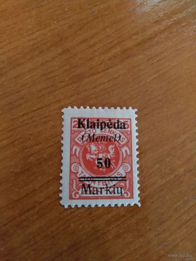 1923 Мемель Клайпеда герб чистая клей лёгкая наклейка (2-2)