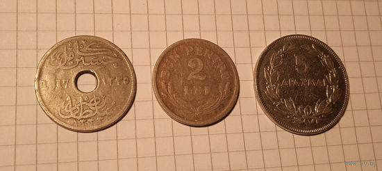 Монеты Египет Румыния Греция