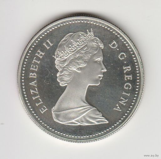 Монета 1 доллар 1982 года. Канада. Серебро.