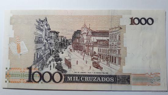 Бразилия, 1000 крузадо. Серия B A. UNC.