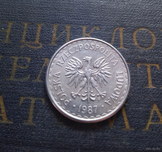 1 злотый 1987 Польша #09 XF