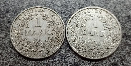 Германия Марка 1908 А Марка 1911 А