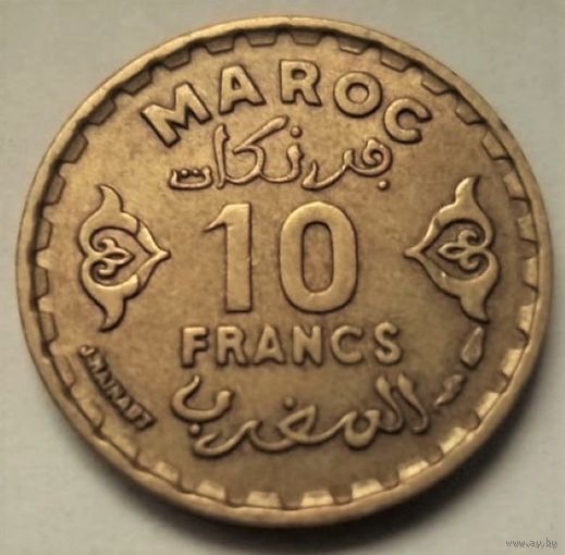 Марокко. 10 франков (1371) 1952 год Y#49