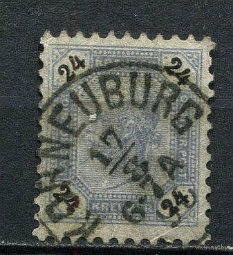 Австро-Венгрия - 1891 - Император Франц Иосиф - 24Kr - [Mi.64A] - 1 марка. Гашеная.  (Лот 22EL)-T2P8