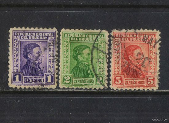 Уругвай 1928 Генерал Хосе Артигас Стандарт #353-4,356