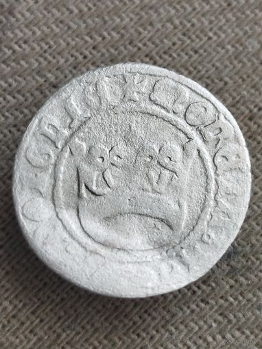 Распродажа - полугрош коронный (1/2 гроша) 1492-1501гг.,АЛЕКСАНДР ЯГЕЛОНЧИК, ВКЛ