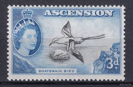 172.BrK. Великобритания. Колонии. Асенсьон. Елизавета II. Местные мотивы. 1956 г. 3d. Mi.#67.