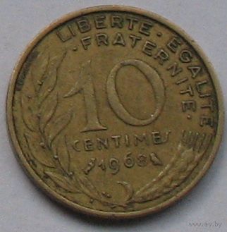 Франция 10 сантимов 1968