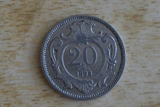 Австрия 20 геллеров 1893