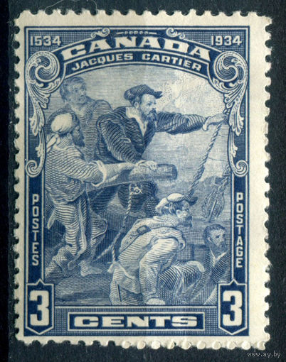 Британские колонии - Канада - 1934г. - Жак Картье, мореплаватель - 1 марка - полная серия, MH [Mi 175]. #3-WB-94-A-2
