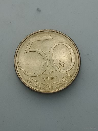 Австрия 50 грошей 1991 года .