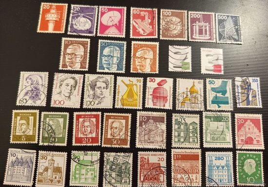 Набор марок ФРГ - 36 шт (цена за все) лот 29