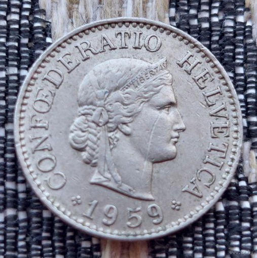Швейцария 10 рапен 1959 года, UNC.