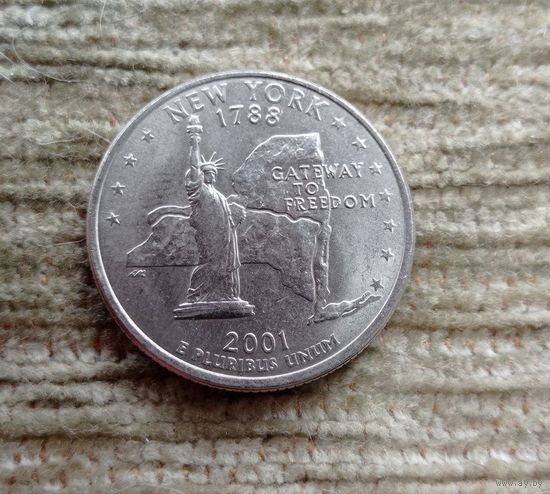 Werty71 США 1 квотер 25 центов 2001 Нью Йорк