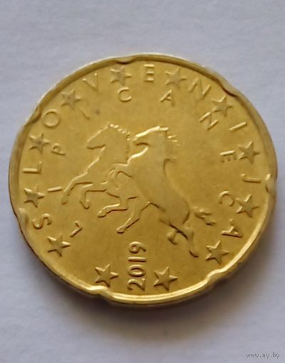 Словения.20 евроцентов 2019 г.АU