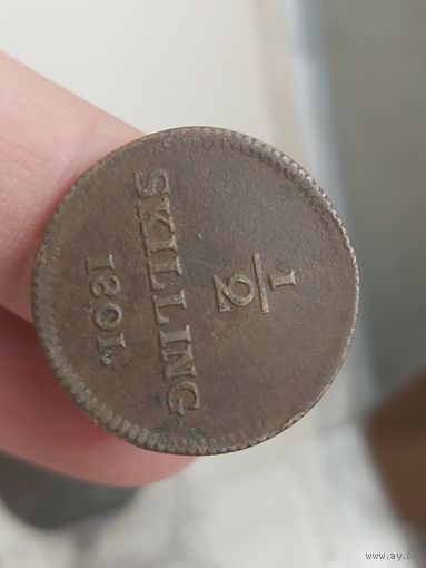 1/2 скилинга 1801 швеция