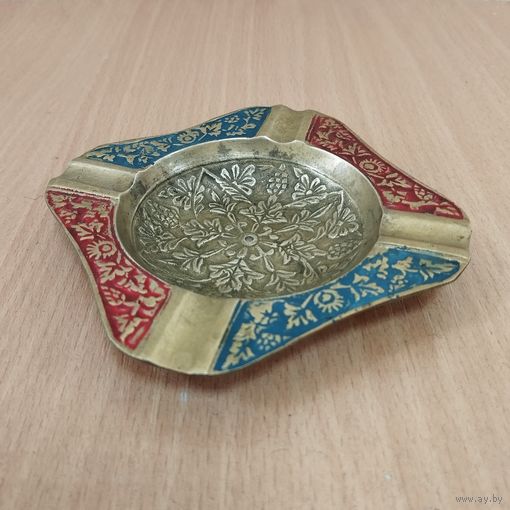 Пепельница Эмалевая, латунь