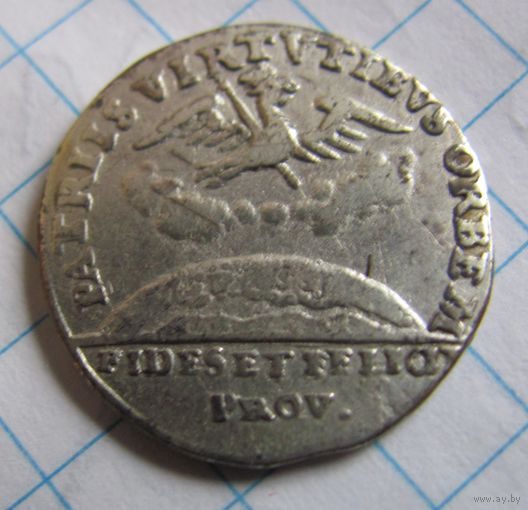 Донативный дукат отчеканеный в серебре Пруссия Фридрих III Кёнигсберг