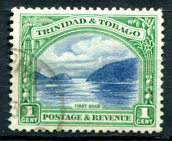 Британские колонии - Тринидад и Тобаго - 1935/37г. - ландшафты, архитектура, перфорация 12 3/4:12 1/2, 1 с - 1 марка - гашёная [Mi 115]. #4-B5-136-A-1