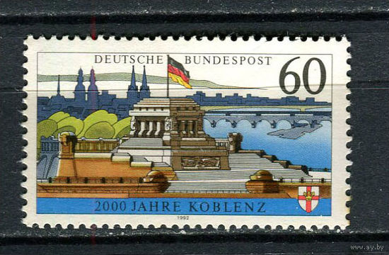 ФРГ - 1992 - 2000-летие г. Кобленц - [Mi. 1583] - полная серия - 1 марка. MNH.  (LOT Gy33)-T3P30