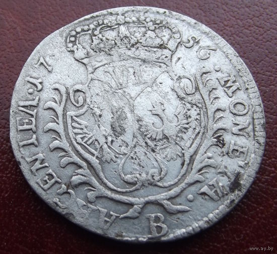 Пруссия. 6 крейцеров 1756