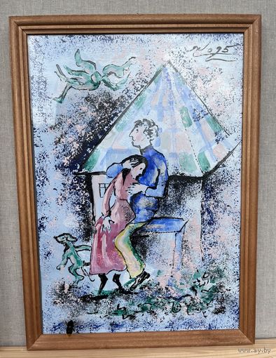 Панно под стеклом