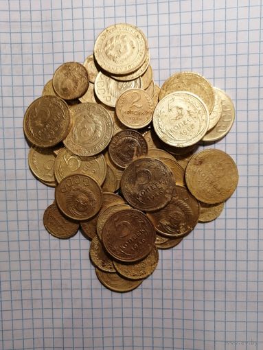 Сборка монет СССР до реформы. 57шт