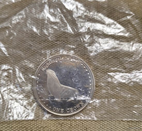 Тристан-да-Кунья 1 крона, 2011 Субтропический морской котик (остров Найтингейл)